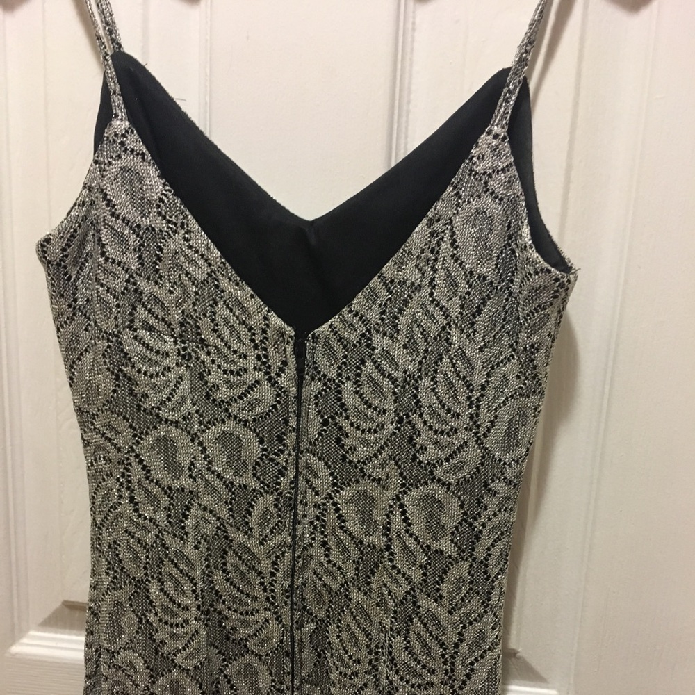 90’s Long Silver Evening Gown - Picture 2 of 4